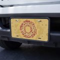 Graphics More Autumn Fall Wreath Sunflowers Novelty Metal Vanity Tag License Plate