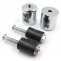 Httmt Mt220-017- Chrome Hand Bar End For Suzuki Gsxr600 92-14 Gsxr750 96-14 Gsxr1000 01-14 Rubber 