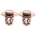2 Pcs Bathroom Sink Stopper With Seal Ring Push Type Drain Strainer Brass Filter Basket Hair Catcher Fit For 1 -1 6 Dia 4 Depth 