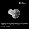 Uxcell M5 X 10mm Plastic Phillips Machine Screws Pc Flat Head Bolts Transparent 25pcs