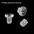 Uxcell M5 X 10mm Plastic Phillips Machine Screws Pc Flat Head Bolts Transparent 25pcs
