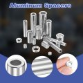 16pcs Aluminum Spacer 1 4 Id X 3 8 Od Length 6 1x10x10mm Screw Standoff Bushing Plain Finish Unthreaded Round Metal For M6