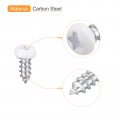 Uxcell St3x6mm White Screws Self Tapping 100pcs Pan Head Phillips Wood For Woodworking