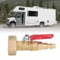 Oukens Brass Winterize Blowout Adapter 1 4in Quick Connect Plug And 3 Ght Thread Wintering Fitting Fit For Rv Yachts Internal