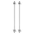 2pcs M8x260mm 304 Stainless Steel Double End Threaded Stud Screw Bolt With Nuts Square Flat Washers Spring For House 