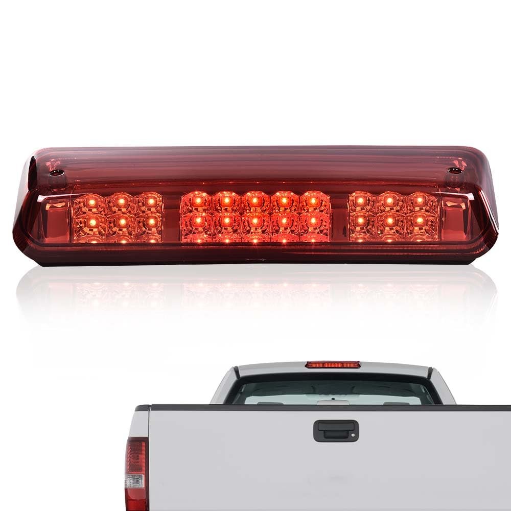 Rear Third Brake Light Led Tail For Ford F150 Lobo 2004 2008 Lincoln Mark Lt 2006 Explorer Sport Trac 2007 2010 Red Lens Chrome