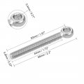 M6 X 50mm 304 Stainless Steel Machine Shoulder Lift Eye Bolt Device 4pcs