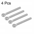 M6 X 50mm 304 Stainless Steel Machine Shoulder Lift Eye Bolt Device 4pcs