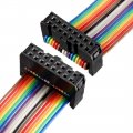 Uxcell Idc Rainbow Wire Flat Ribbon Cable 16p A-type Fc Fc Connector 2 54mm Pitch 1m 39 3inch Length