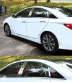 For 2012-2015 Audi A8 6pc With Diagonal Piece Stainless Steel Chrome Pillar Post Trim 