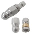 Stainless Steel Pressure Washer Sewer Jetter Nozzles 3-pack 5000psi High Nozzle Kit 1 4 Inch Quick Connect For Pipe Drain 