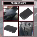 Hecasa Center Console Armrest Lid Cover Compatible With 2005-2009 Ford Mustang Replacement For 5r3z6306024aac Top Pad Black