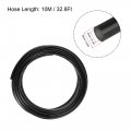 Uxcell Pneumatic 6mm Od Polyurethane Pu Air Hose Tubing Kit 10 Meters Black With 14 Pcs Push To Connect Fittings
