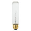 Satco 25w T10 Tubular Bulb Medium Base Clear 120v 