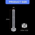 3set Clear Acrylic Screws Kit M3 X 25mm Round Head Phillips Bolts With Hex Nuts And For Machine Accessories Electronic