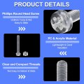 3set Clear Acrylic Screws Kit M3 X 25mm Round Head Phillips Bolts With Hex Nuts And For Machine Accessories Electronic