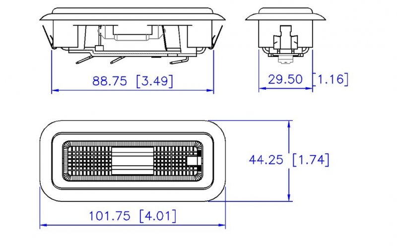 Convenience Courtesy Light White Compact 12 Volt Fixture Truck Auto Rv Aircraft Lighting