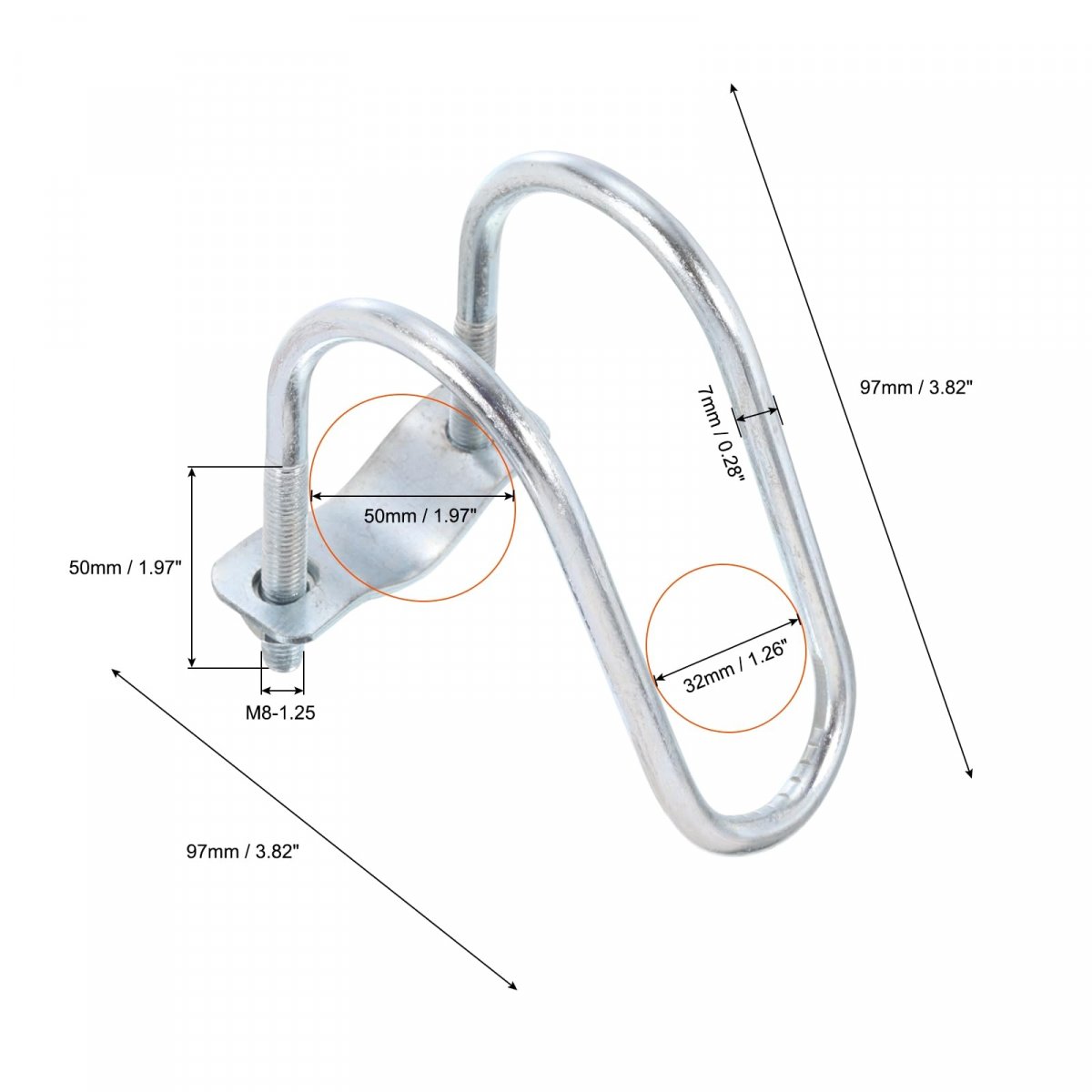 Cross-connector Vertical Pipe Clip 8pcs Fit 1-1 4 32mm To 2 50mm Crossover Buckle Steel Cross Clamp For Greenhouse Awning