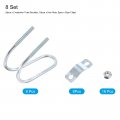 Cross-connector Vertical Pipe Clip 8pcs Fit 1-1 4 32mm To 2 50mm Crossover Buckle Steel Cross Clamp For Greenhouse Awning