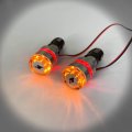 Motorcycle Handlebar Led Turn Signal Lights Grip Bar End Side Marker Indicators Orange P N Xh5032-sr 