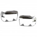 Ford F-150 F-250 F-350 1992 93 94 95 96 1997 Headlight Door Driver And Passenger Side Pair Chrome Replacement For Fo2512130 