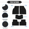 Vekauto Car Floor Mats Kit Compatible For Chevrolet Chevy Malibu 2011-2016 Non-slip Velour Black Front And Rear Full Set Auto