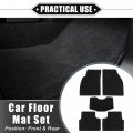 Vekauto Car Floor Mats Kit Compatible For Chevrolet Chevy Malibu 2011-2016 Non-slip Velour Black Front And Rear Full Set Auto