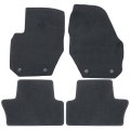 Velour Floor Mats For Volvo S60 V60 2011 To 2018 Custom Fit Black Carpet Liners Anti Slip All Season Full Set Front And Rear 