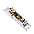 Uxcell 14 5mm Dia Brass Electroplating Double Wheel Sliding Door Window Pulley 2pcs