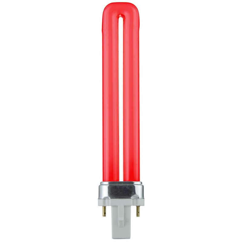 Sunlite Pl9 R9 9-watt Compact Fluorescent Plug-in 2-pin Light Bulb Red