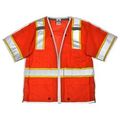 Ml Kishigo 1553 Ultra-cool Polyester Mesh Brilliant Series Breakaway Vest Extra Large Orange 