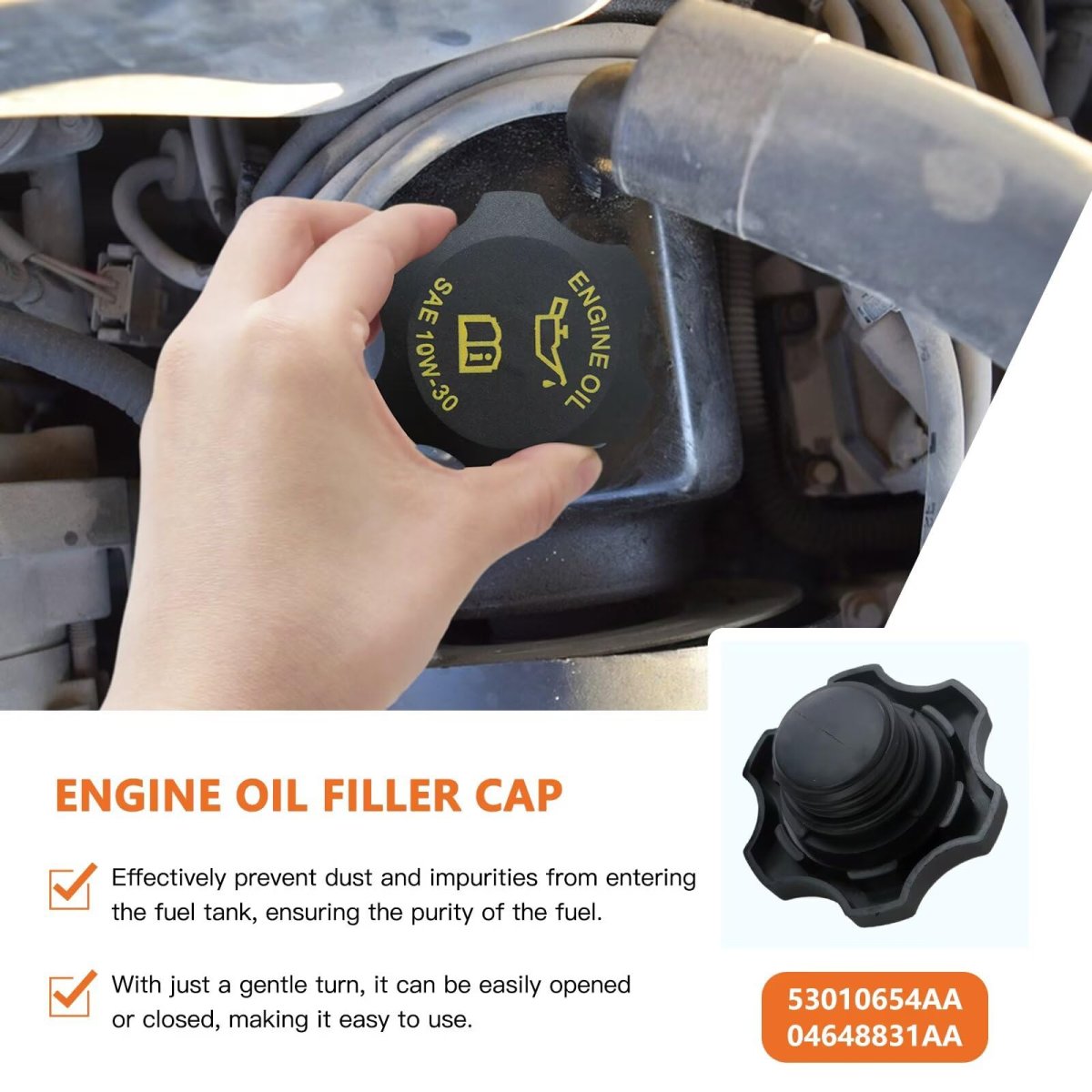 53010654aa 04648831aa Engine Oil Filler Cap For Dodge Ram 1500 Van 1999-2003