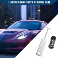 Hihaha No 25776667 Lighter Socket With Removal For Chevy Camaro Cadillac Cts Interior Cigarette Plug And Tool 1 Set