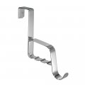 Idesign Forma Over The Door Valet Hook Coats Hats Robes Towels With Slots For Clothes Hangers 1 Brushed Stainless Steel 