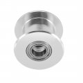 Uxcell Aluminum 5mm Bore Toothless 2mm Pitch Timing Belt Pulley With Ball Bearing