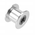 Uxcell Aluminum 5mm Bore Toothless 2mm Pitch Timing Belt Pulley With Ball Bearing