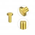 Uxcell Brass Hex Bolts M10x25mm 1pcs Fully Thread Grade 4 8 Solid Hexagon Head Bolt Machine Screws For Machinery