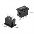 Uxcell Spdt Mini Boat Rocker Switch Black Toggle For Marine On Off On Ac 250v 6a 125v 10a 1pcs