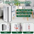 Uxcell 3 Pack Home Security Door Lock Reinforcement Inch Stop Withstand 800lbs Front Kick In Protector For Inward Swinging