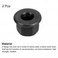 Uxcell M10 Flange Hex Nuts 2pcs Grade 10 9 Carbon Steel Black Oxide Finished For Machinery