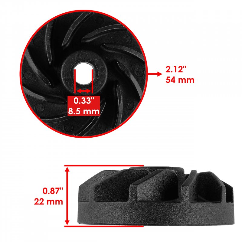 Caltric Water Pump Impeller For Polaris 800 Switchback Adventure 2014 2016-2020