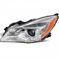 Ocpty Headlight Assembly 1pcs Replacement For 2014-2017 Buick Regal Chrome Housing Clear Lens Amber Reflector