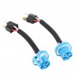 Qiilu Wiring Harness Headlights Wire Sockets 2pcs 9007 Male To H4 Female Plug Headlight Conversion Cable Connector Adapter