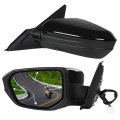 Left Driver Side Door Mirror For Honda Civic 2016-2021 Power With Heated 5-pin Manual Folding Glossy Black Ho1320284 