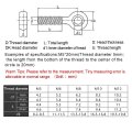 Dreneco Machinery Shoulder Swing Lifting Eye Bolt 304 Stainless Steel Ring Bolts Screw M6x70mm 4 Pcs