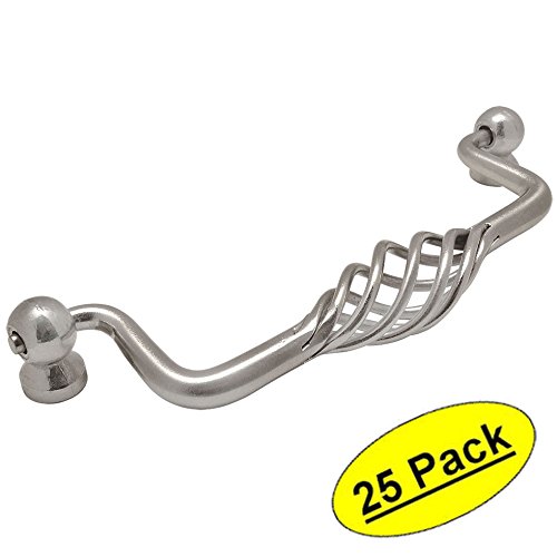 Cosmas 9993-128sn Satin Nickel Birdcage Cabinet Hardware Handle Pull 5 128mm Hole Centers 25 Pack