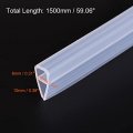 Uxcell Frameless Glass Shower Door Sweep 59 06 Long For 1 4 6mm U-type Side Seal Strip