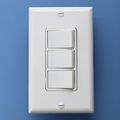 Baomain Triple Rocker Combination Switch 15 Amp 120 Volt 3 Individual Switches Commercial Grade With Ground Screw White Wall