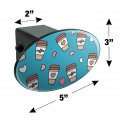 Coffee Lover Pattern Cute Travel Cups Oval Tow Trailer Hitch Cover Plug Insert