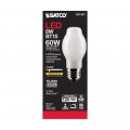 Satco 6pk 8w Bt15 Led 2700k Medium Base White Dimmable 60w Equiv